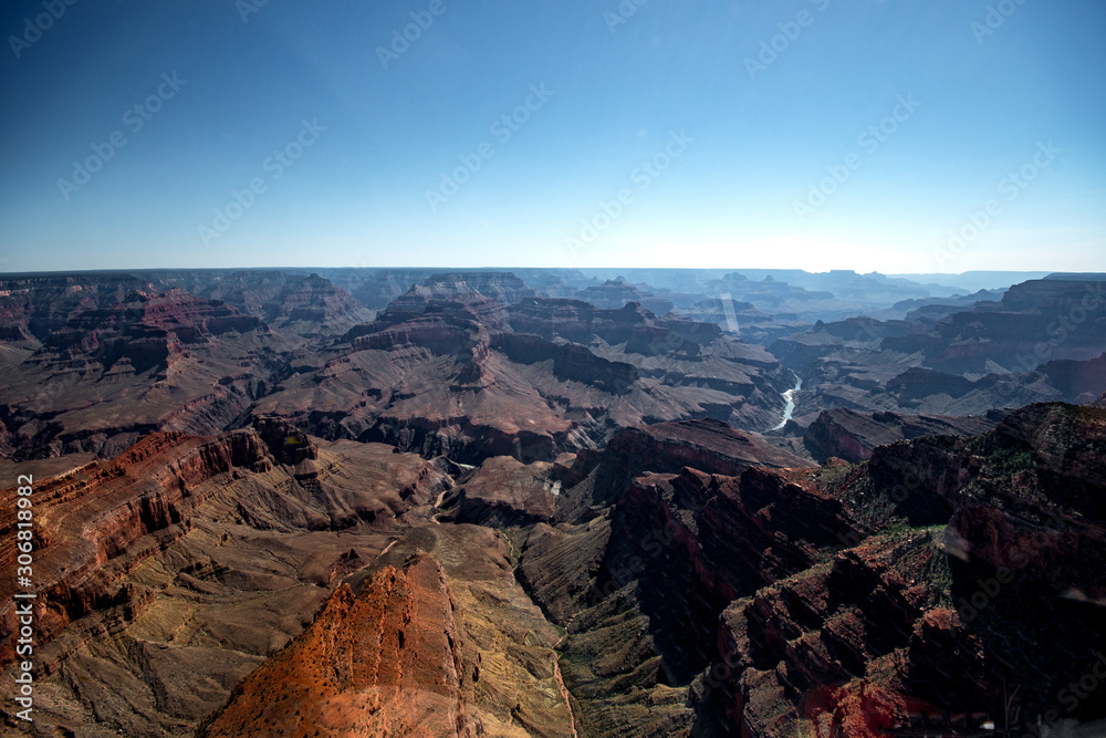 Aerial view of the Grand Canyon froma an helicopter
