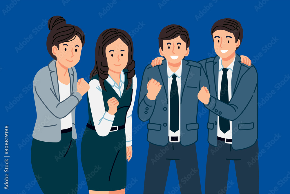 Living a fun working life. Employee team have work together to succeed. Living a fun working life. Employee team have work together to succeed.