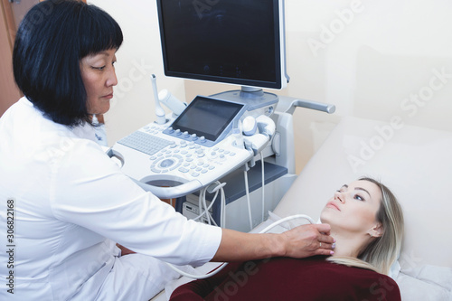 Ultrasound scan of the neck.