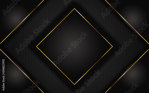 luxurious dark background with golden abstract