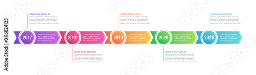 Timeline and infographic concept design, modern and elegant, with icons. Easy to customize template. EPS 10.