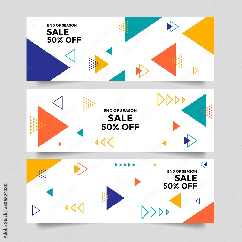 Abstract banner background with geometric shapes Abstract banner background with geometric shapes