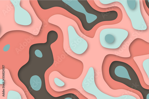 abstract soft color paper cut background