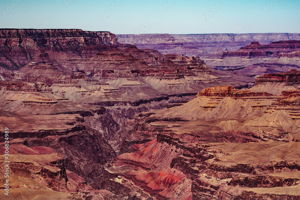 Overview of the Grand Canyon from desert view watchtower