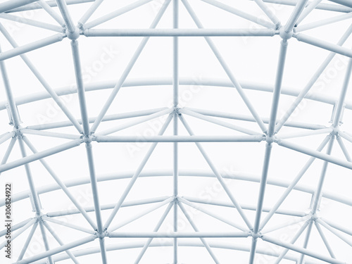 Architecture detail Modern Metal Structure Pattern Construction White background