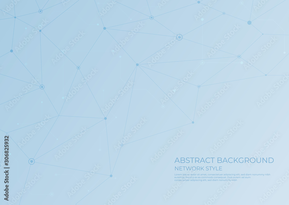 Technology abstract background network polygon style node line modern design Technology abstract background network polygon style node line modern design