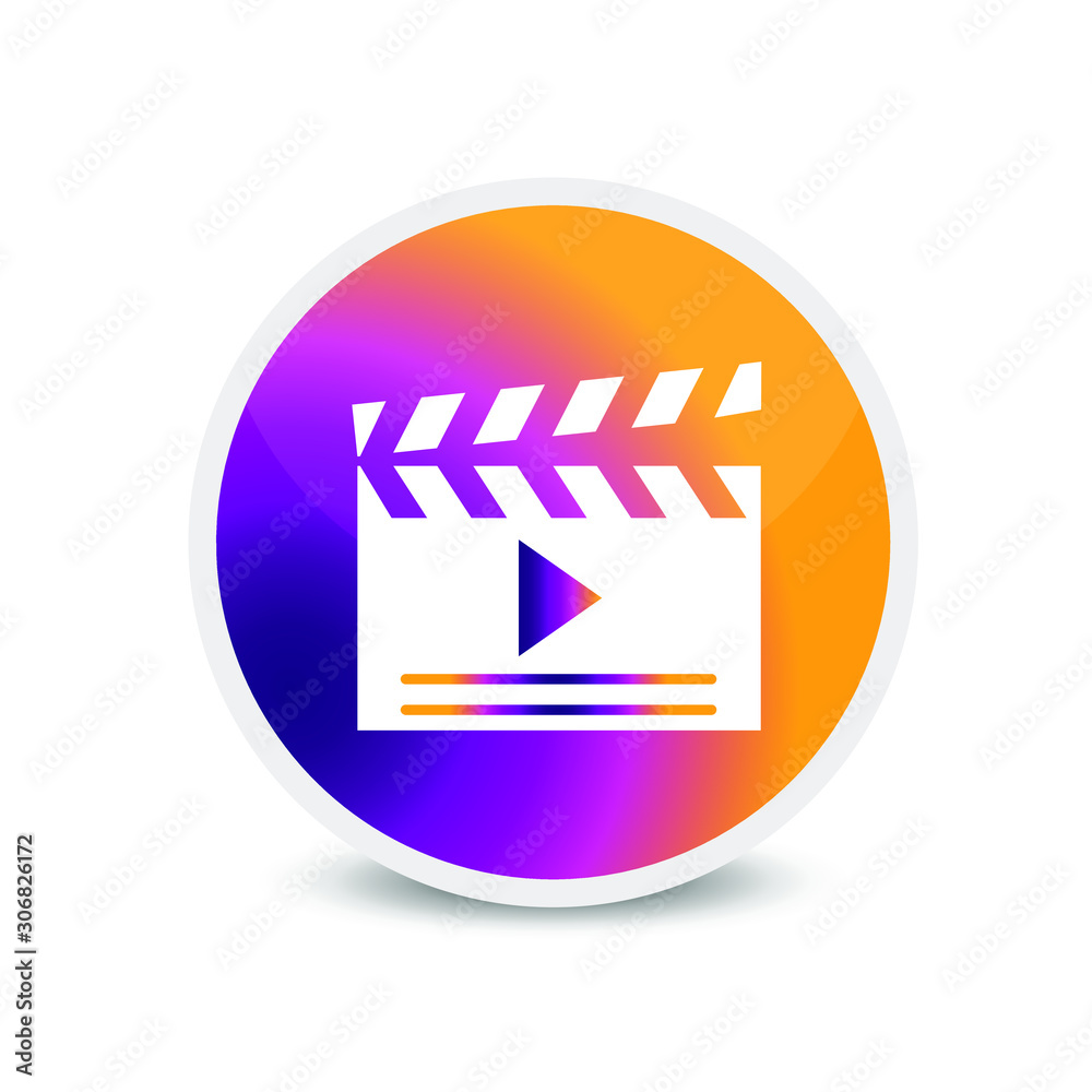 Film icon vector logo art