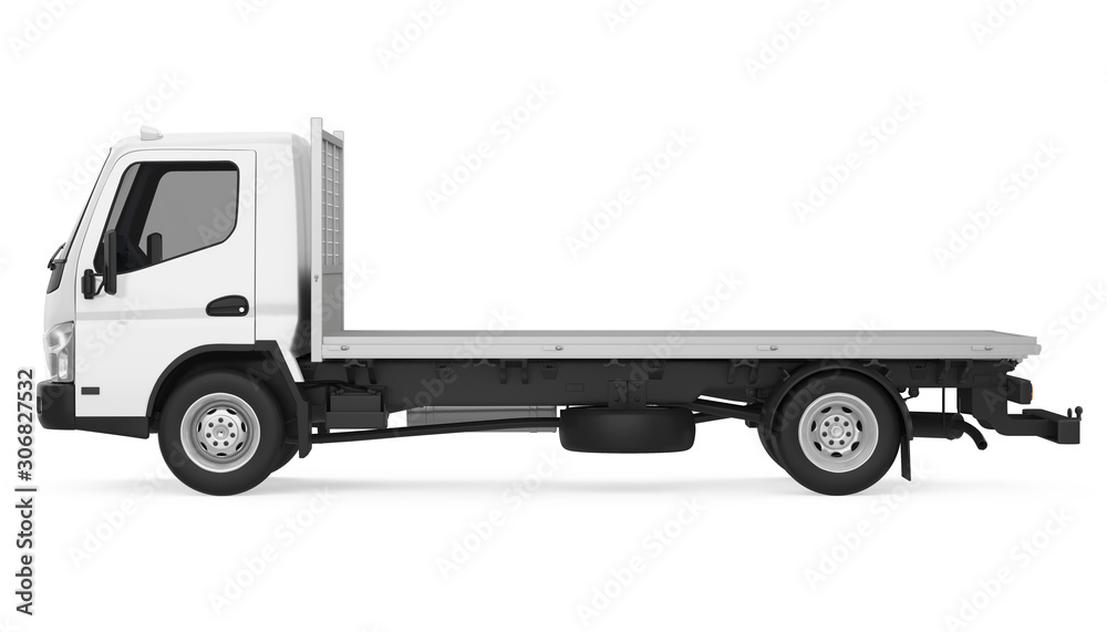 Flatbed Truck Isolated