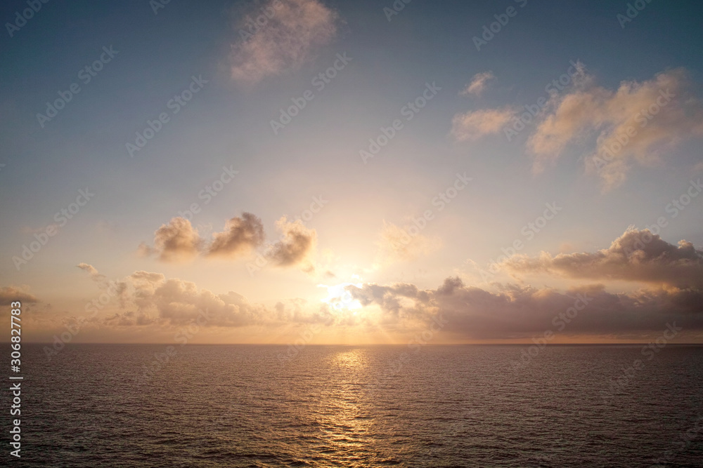 Beautiful sunset on sea, ocean sunrise, seascape with beautiful clouds. Beautiful sunset on sea, ocean sunrise, seascape with beautiful clouds.