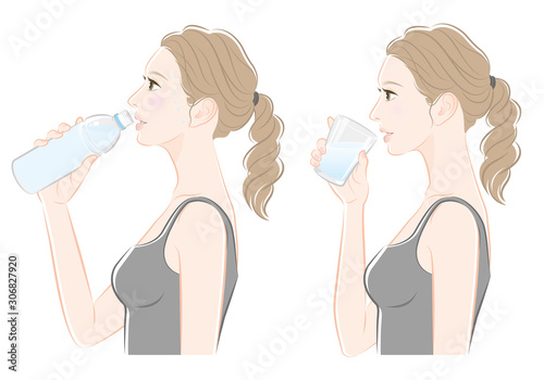 女性の横顔, 熱中症対策