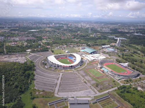 Kuching, Sarawak / Malaysia - December 1 2019: The Outdoor Sarawak State Stadiums where all the national outdoor sports and events take place photo