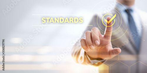 Standards quality Assurance control standardisation and certification concept.