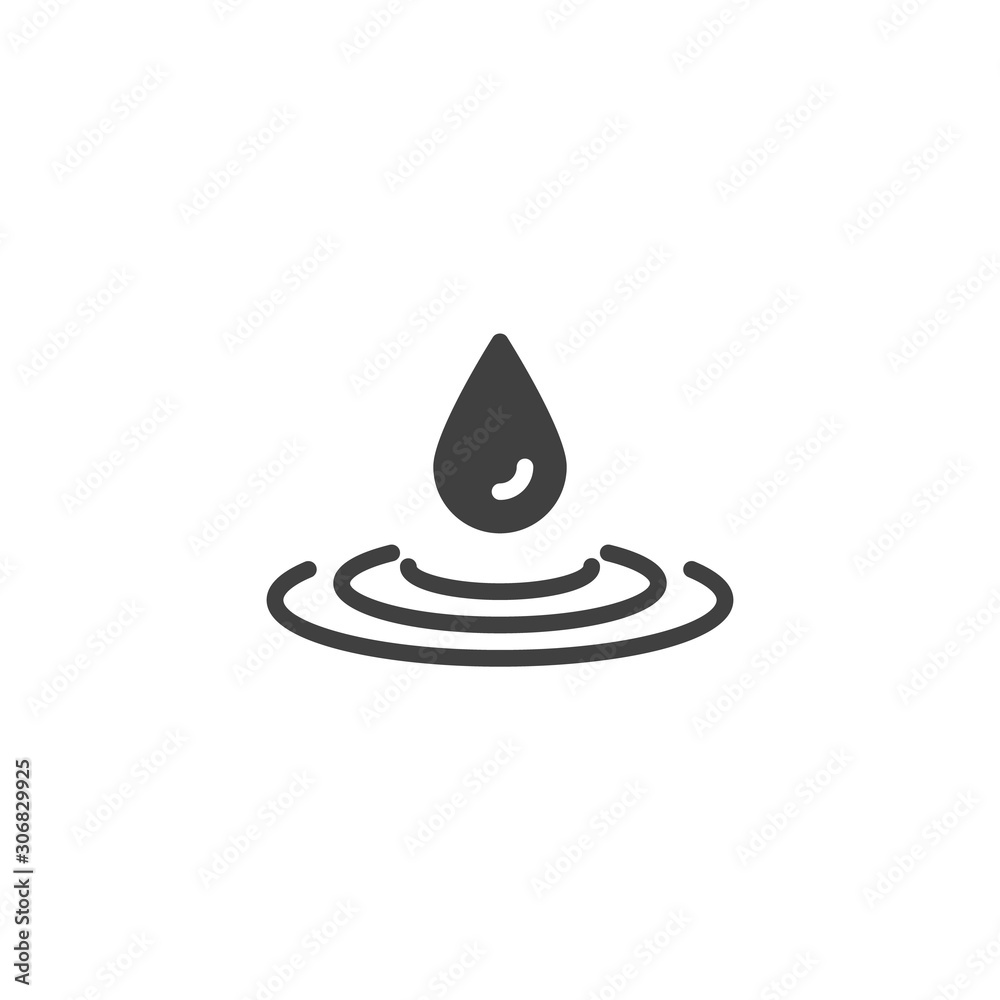 Water drop splash vector icon. filled flat sign for mobile concept and web design. Rain drop glyph icon. Aqua symbol, logo illustration. Vector graphics Water drop splash vector icon. filled flat sign for mobile concept and web design. Rain drop glyph icon. Aqua symbol, logo illustration. Vector graphics