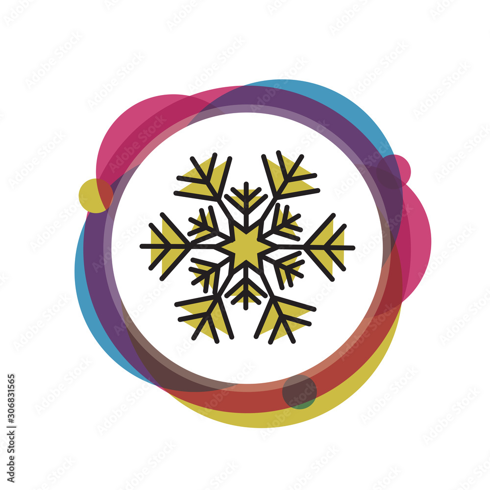 Obraz premium Snowflake icon isolated on a white background