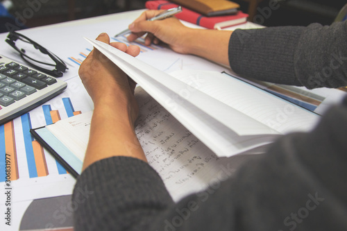 student in the library