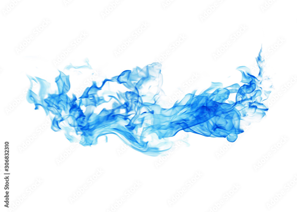 Blue smoke on a white background. Blue smoke on a white background.