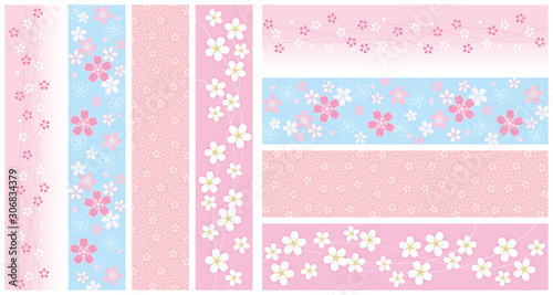 桜の柄・セット（縦と横）