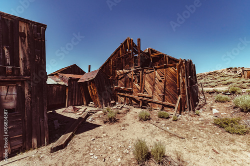 The ghost town of Bodie California, famous place of the gold rush