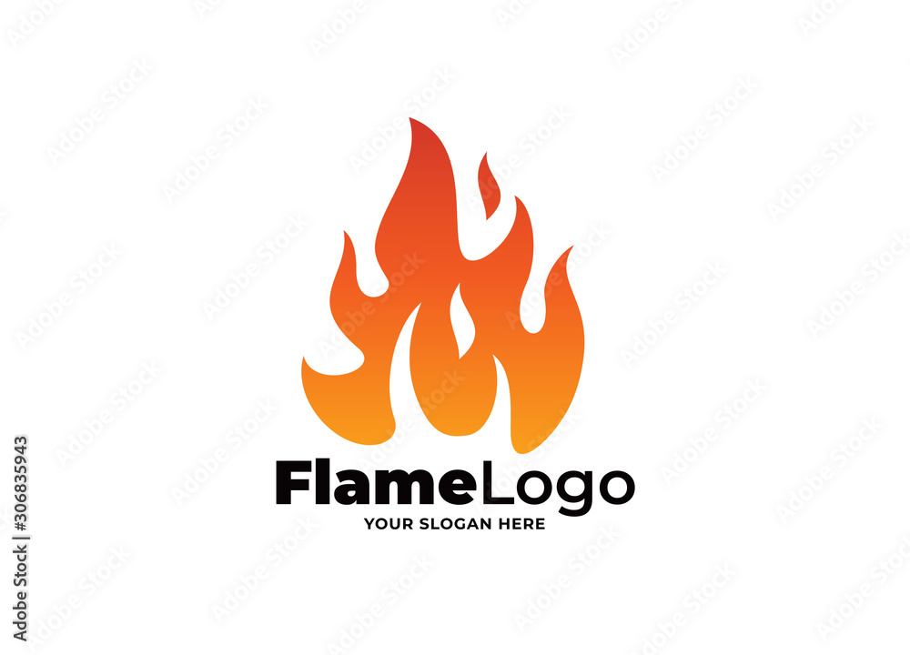 fire flame logo vector template