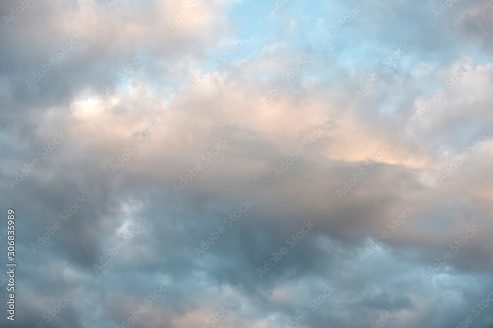 Beautiful sky with cloud before sunset