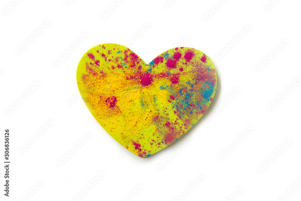 Colorful heart on  white background. Concept love,.