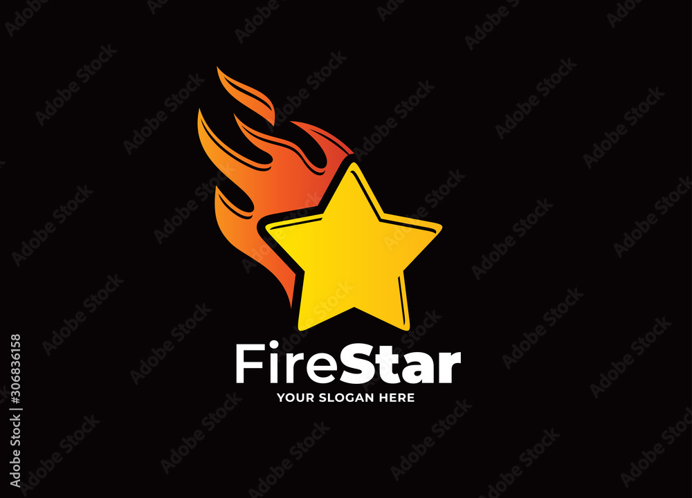 fire star logo design vector template fire star logo design vector template
