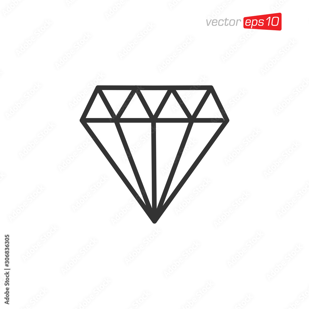 Diamond Jewelry Icon Design Vector Diamond Jewelry Icon Design Vector