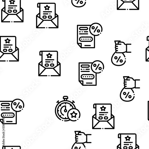 Bonus Hunting Seamless Pattern Vector Thin Line. Illustrations