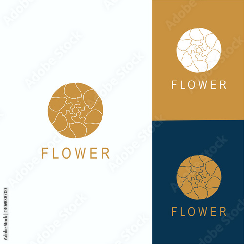 flowers logo design vector for spa, boutique, beauty salon, cosmetician