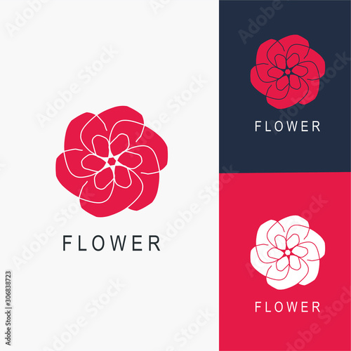 flowers logo design vector for spa, boutique, beauty salon, cosmetician