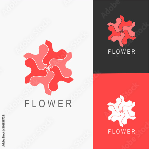 flowers logo design vector for spa, boutique, beauty salon, cosmetician
