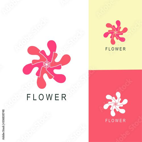 flowers logo design vector for spa, boutique, beauty salon, cosmetician