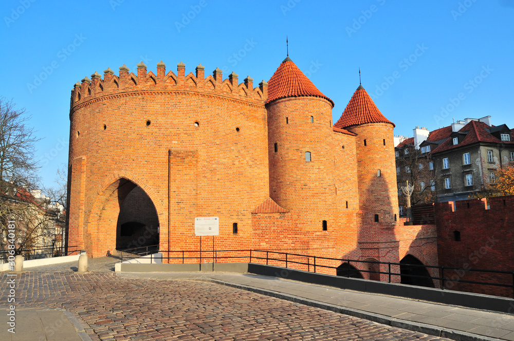 Warsaw Barbican (barbakan) semicircular fortified outpost in old town