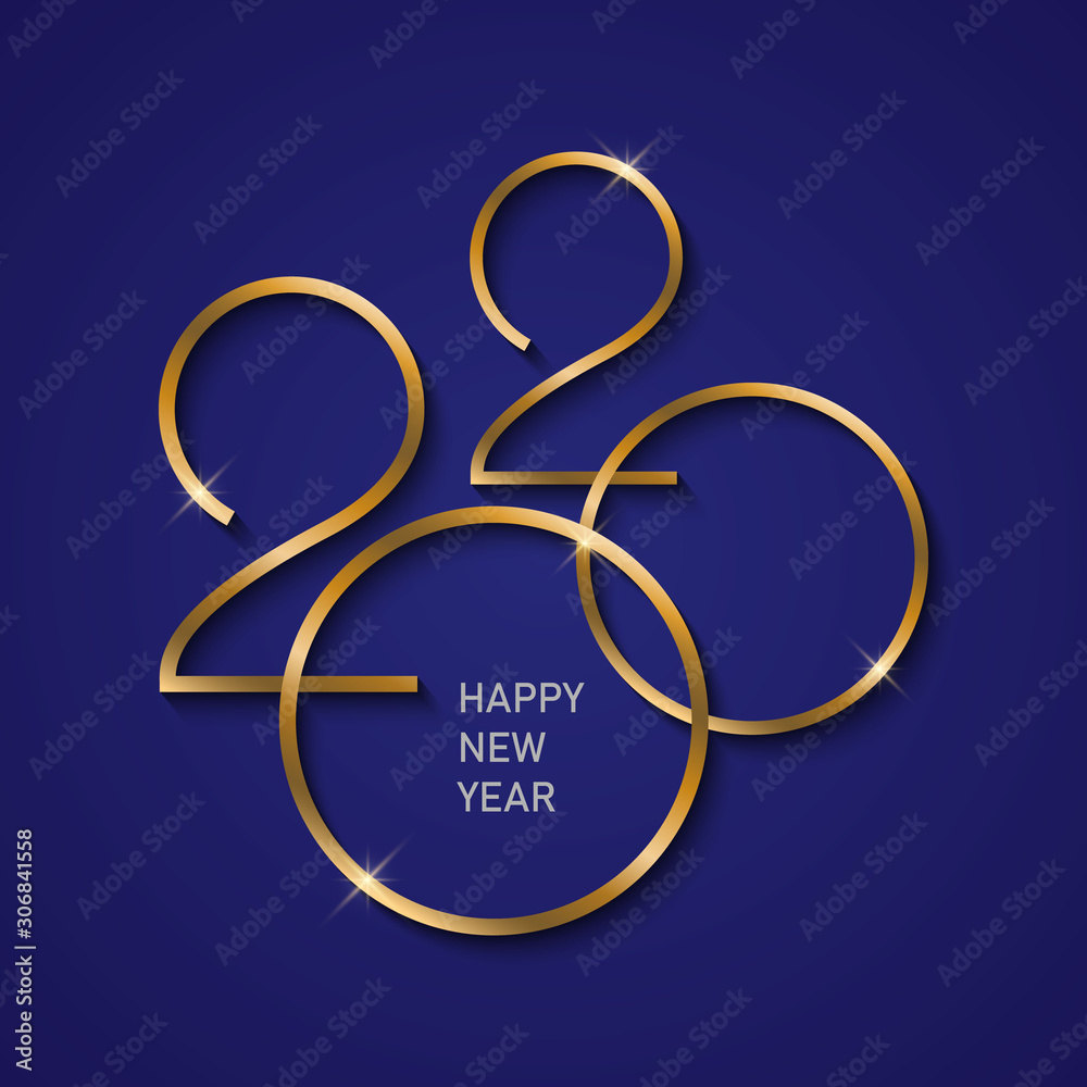 Happy New Year 2020 background.