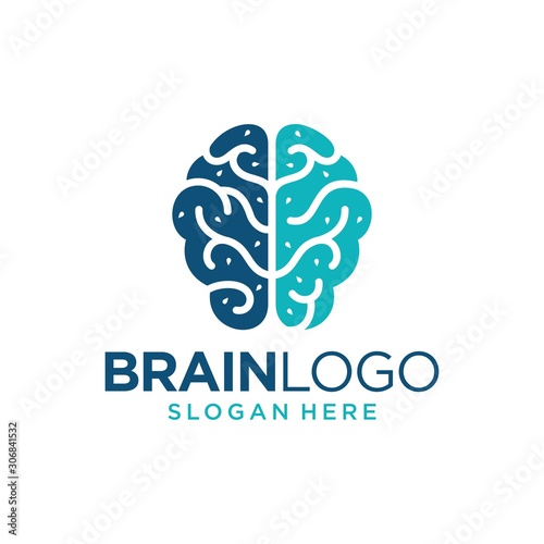 Brain Logo Design Vector Template