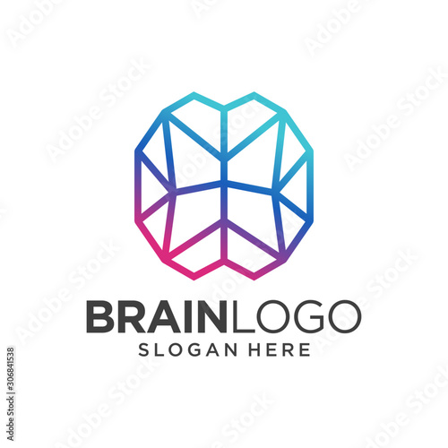 Brain Logo Design Vector Template