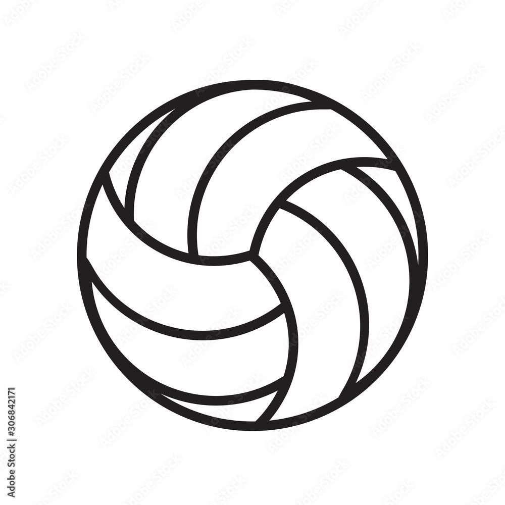 volleyball ball sports activity play competition tournament icon for design, stock vector illustration