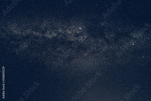 Night sky with stars and Milky Way galaxy in outer space, universe background