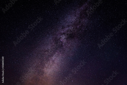 Night sky with stars and Milky Way galaxy in outer space, universe background © Vastram