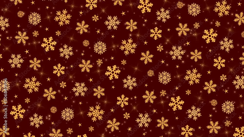 Gold snowflakes on the red background Gold snowflakes on the red background