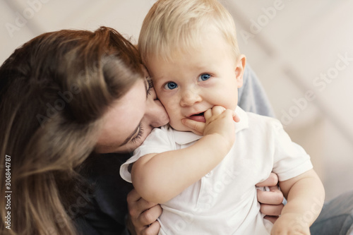 mother and child, mum kiss her son, feelings, relationship of mother and child,