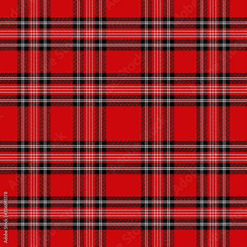 Tartan red and black seamless pattern.