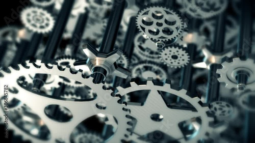 moving between metal chrome gears