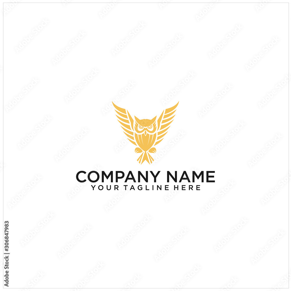 Owl logo design inspiration and icon concept