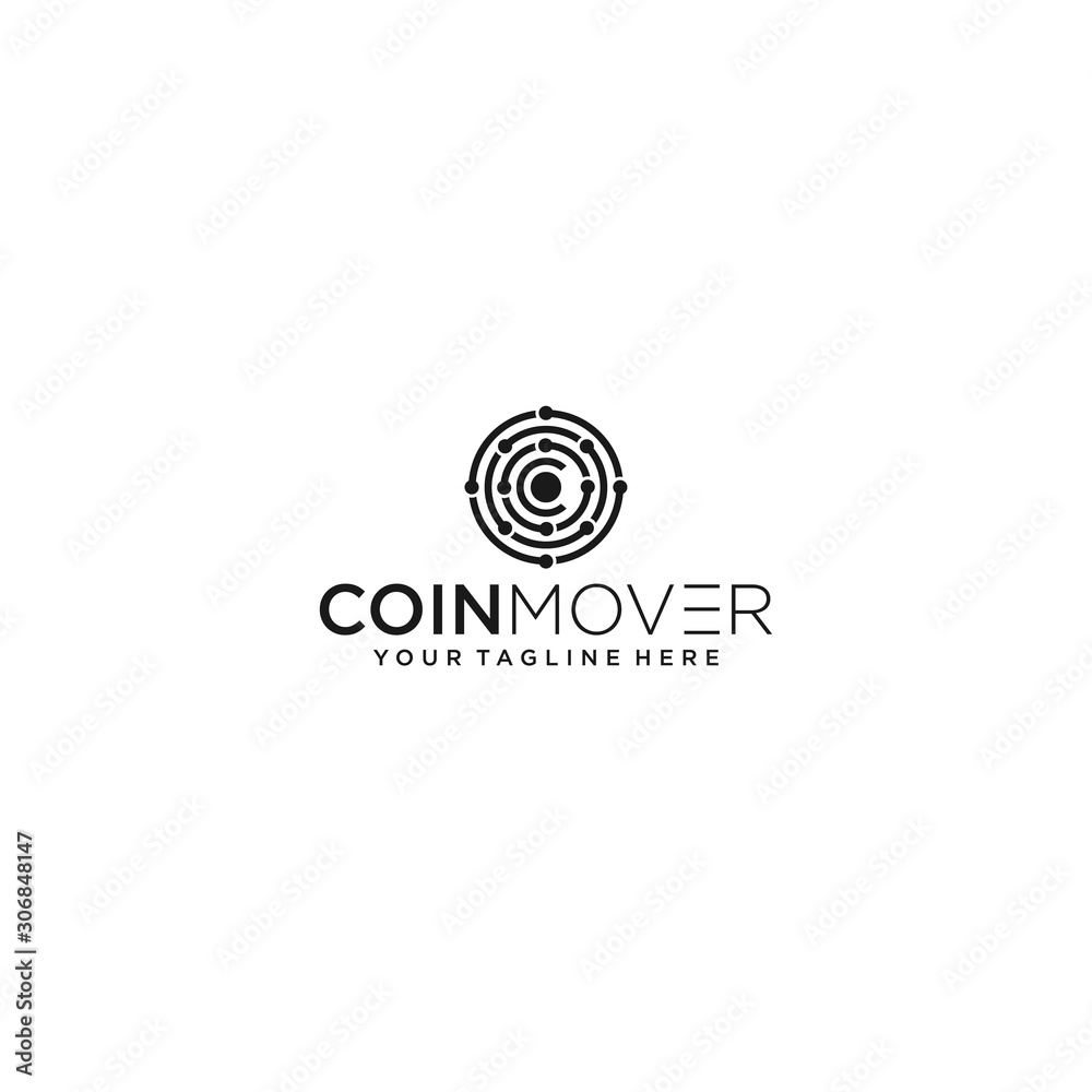 Initial Letter C Logo with Circle and dot logo design inspiration Initial Letter C Logo with Circle and dot logo design inspiration