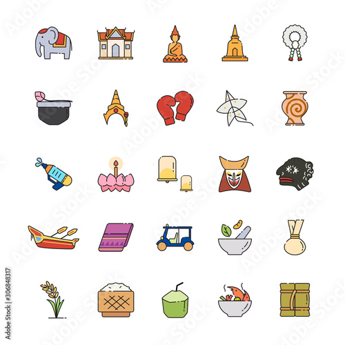 thailand icon set