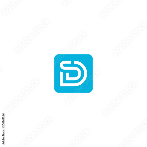 SD S D Letter Logo Design Creative Modern Letters Vector Icon Logo Illustration
