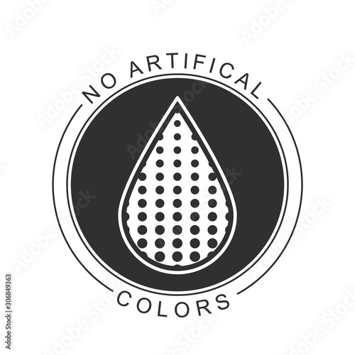 No artificial colors and dyes vector icon.