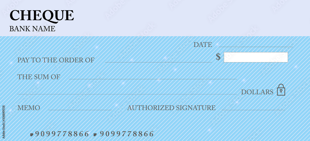Bank check Guilloche pattern with abstract line watermark. Vector blank Bank check Guilloche pattern with abstract line watermark. Vector blank