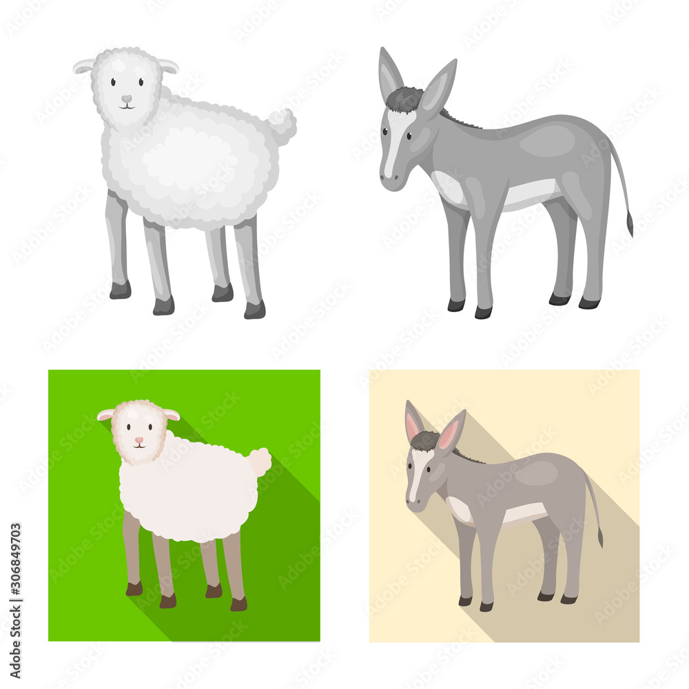 Vector illustration of breeding and kitchen symbol. Set of breeding and organic stock vector illustration.